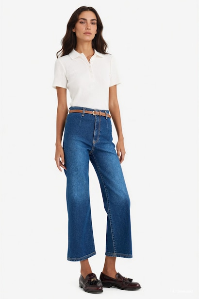 Culotte High Waist Ankle Length Jeans