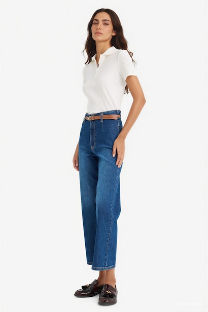 Culotte High Waist Ankle Length Jeans