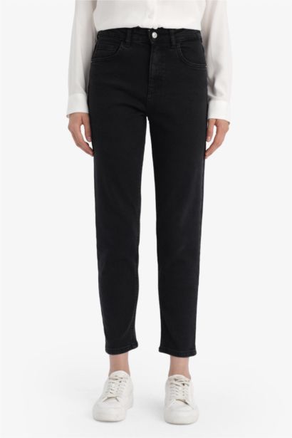 Comfort Mom Yüksek Bel Bilek Boy Jean Pantolon