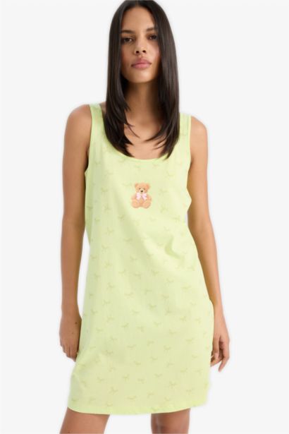 Fall in Love Regular Fit Crew Neck Sleeveless Dress