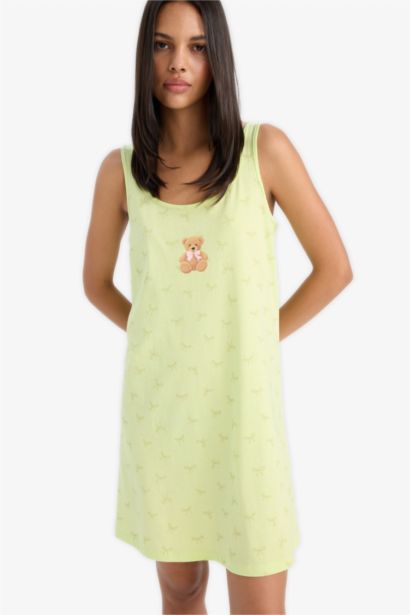 Fall in Love Regular Fit Crew Neck Sleeveless Dress