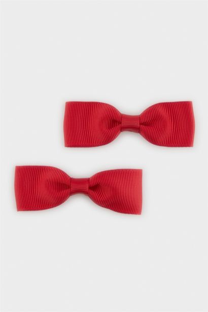 2'li Kırmızı Kurdele Toka Kız Çocuk