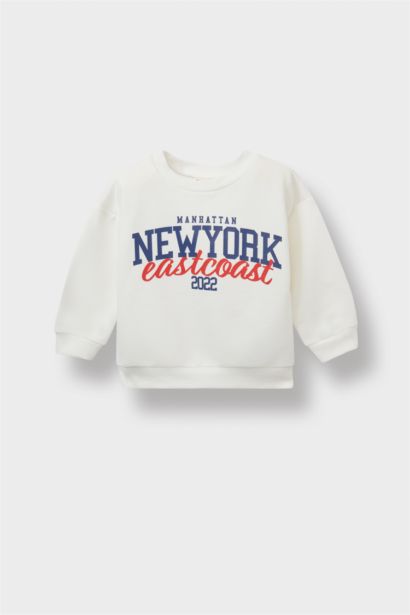 Baby Boy Crew Neck Printed Sweatshirt