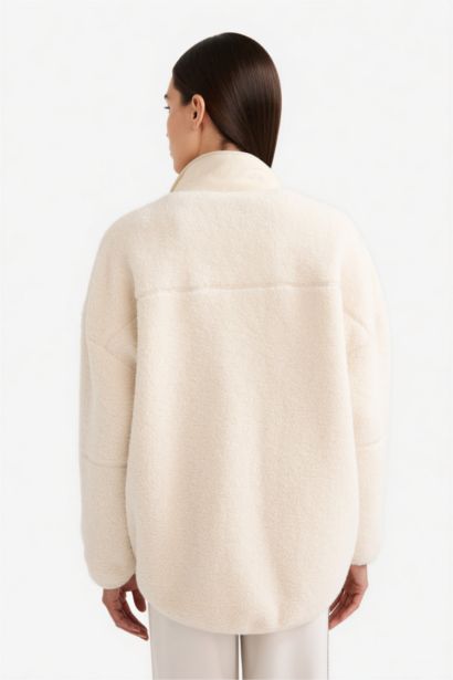 DeFactoFit Oversize Fit Fleece Lining Plush Jacket