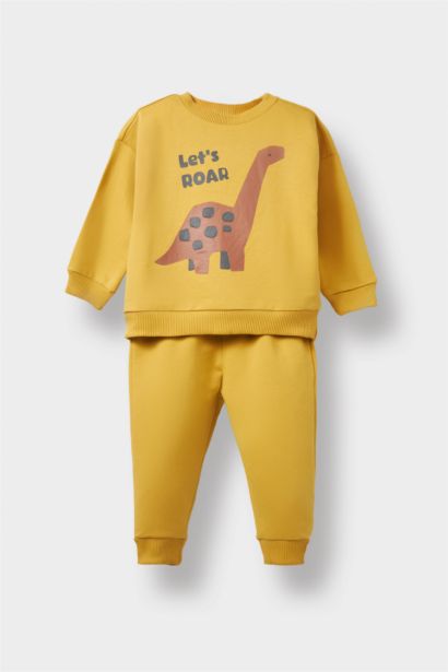 Baby Boy Dinosaur Printed Sweatshirt Sweatpants 2 piece Set