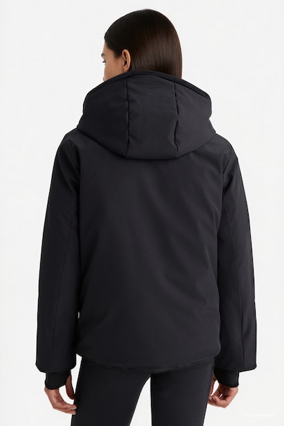 Regular Fit Hooded Zip-Up Fleece Lined Waterproof Jacket