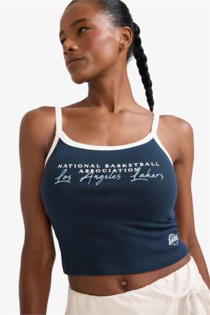 DeFactoFit NBA Los Angeles Lakers Fitted Sports Crop Top