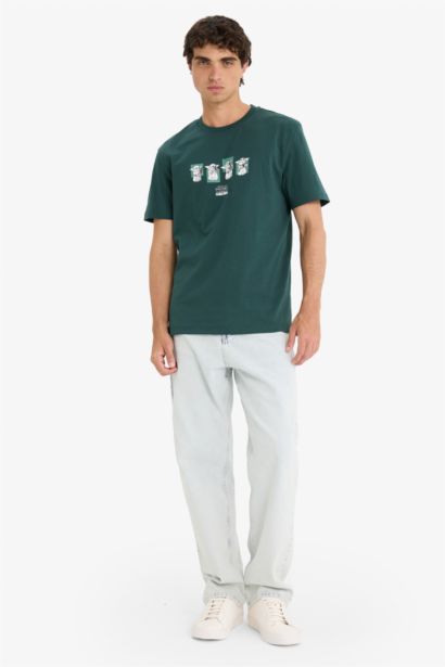 تيشيرت نص ردن قطن قصة عادية ورقبة مستديرة من ستار وورز