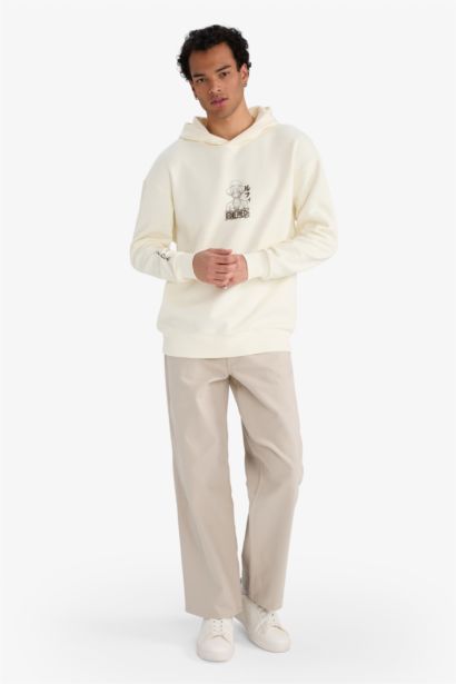 Boxy Fit One Piece Printed Long Sleeve Sweatshirt