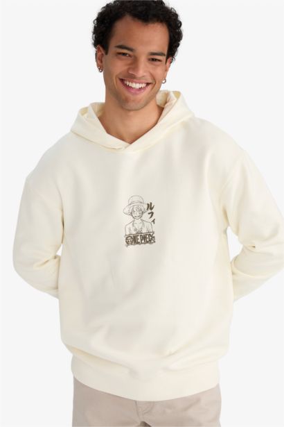 Boxy Fit One Piece Printed Long Sleeve Sweatshirt