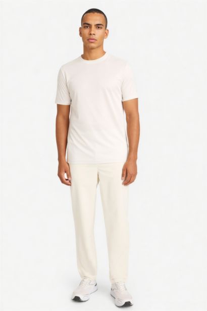 Slim Fit Crew Neck Printed Sports T-Shirt