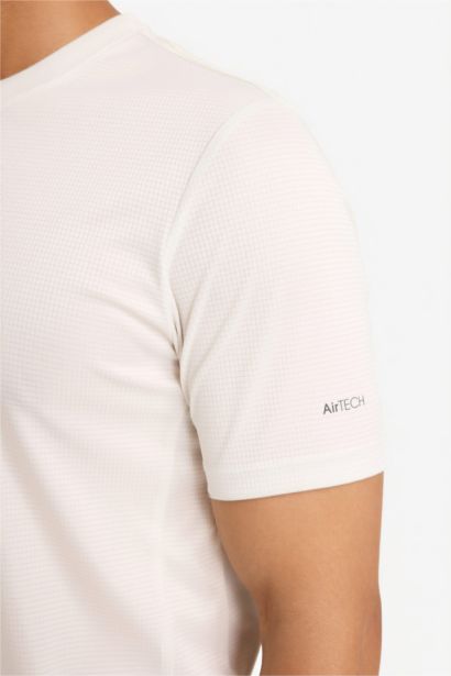 Slim Fit Crew Neck Printed Sports T-Shirt