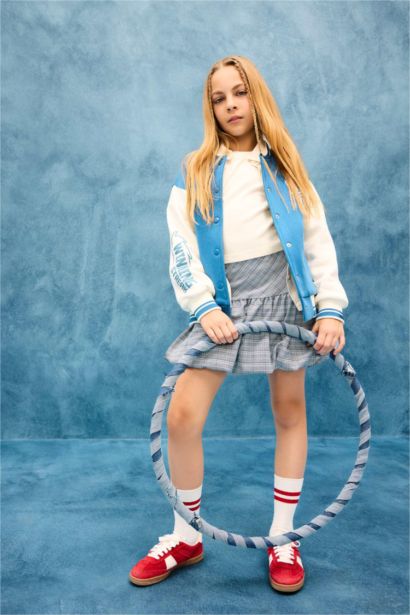 Girl Patterned Balloon Skirt