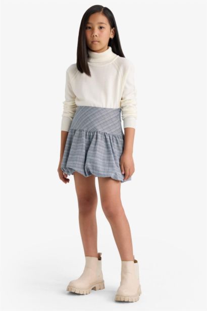 Girl Patterned Balloon Skirt