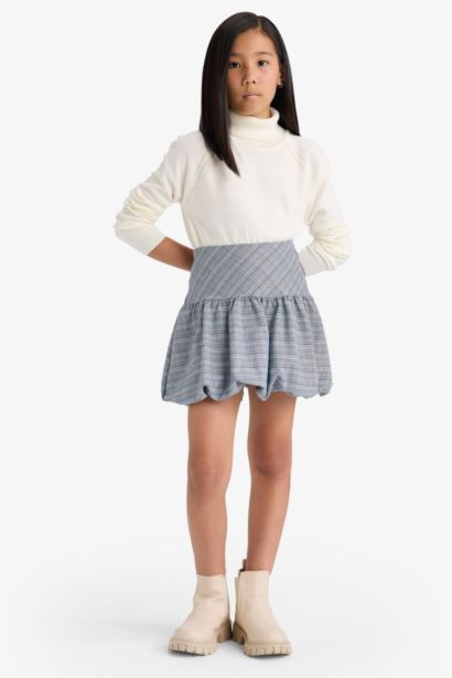 Girl Patterned Balloon Skirt