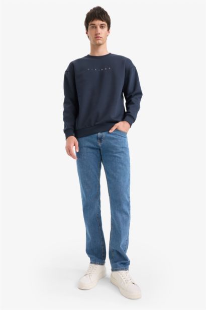 Vikings бокси фит үлкен дөңгелек жаға Свитер