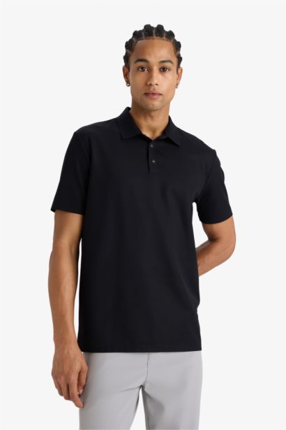 Standart Fit Polo Yaka Sporcu Kısa Kollu Tişört