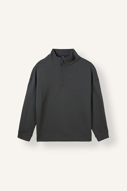 Boxy Fıt Skuba Dalgıç Kumaş Sweatshirt