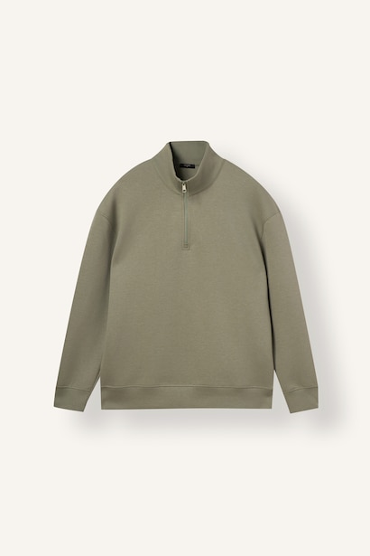 Boxy Fit Scuba Fabric Sweatshirt
