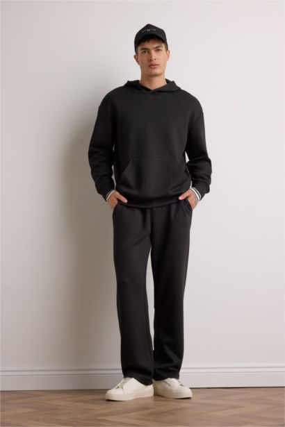Wide Leg Textured Sweatpants