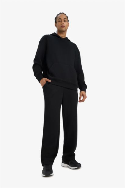 Wide Leg Textured Sweatpants
