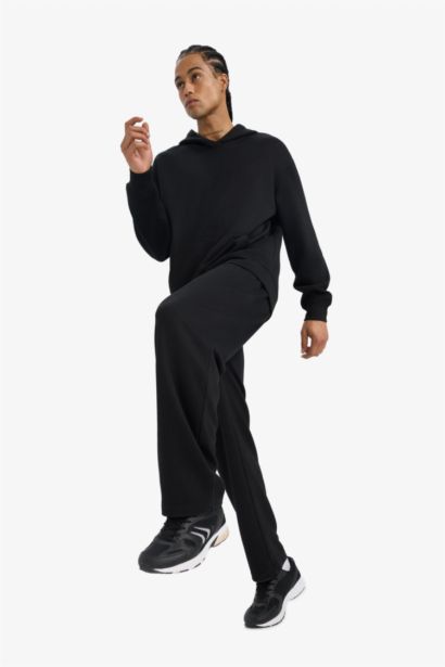 Wide Leg Textured Sweatpants