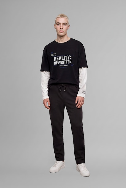 Relax Fit Wide Leg Full Length Trousers