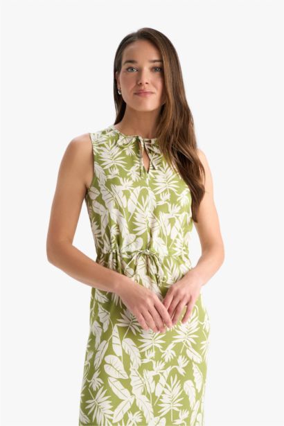 فستان ميدي كت فلورال مدرز قصة عادية منقوش