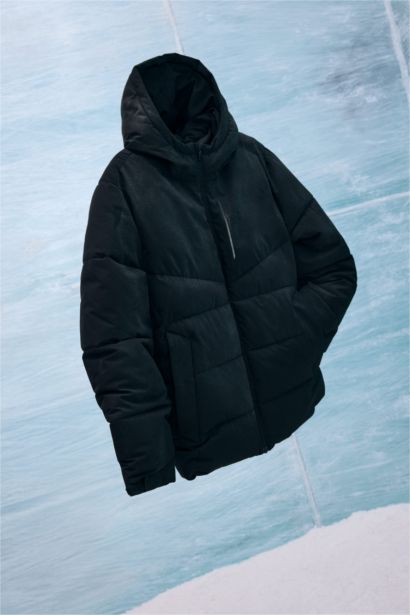 Defactofit Regular Fit Hooded Winter Waterproof Jacket