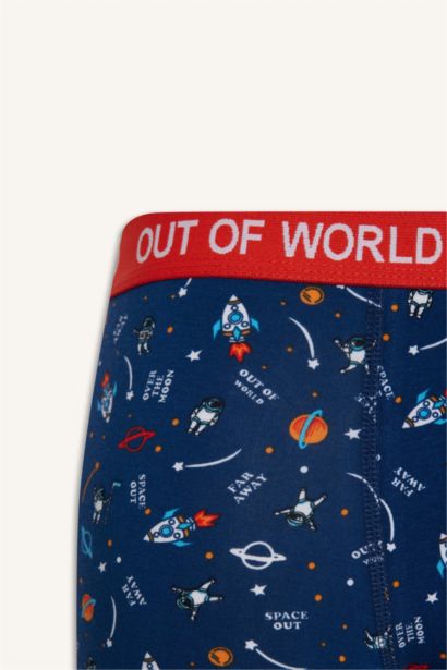 Regular Fit Space Printed 3 Piece Boxers
