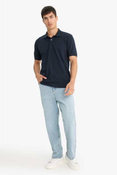 Regular Fit Polo Collar Pique Polo T-Shirt