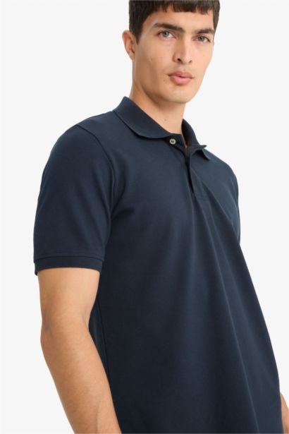Regular Fit Polo Collar Pique Polo T-Shirt