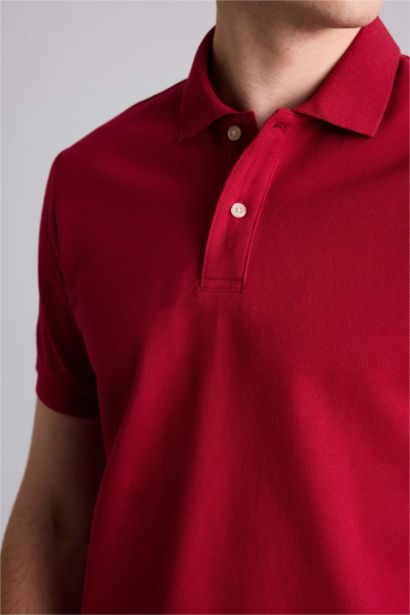 Regular Fit Pique Short Sleeve Polo T-Shirt