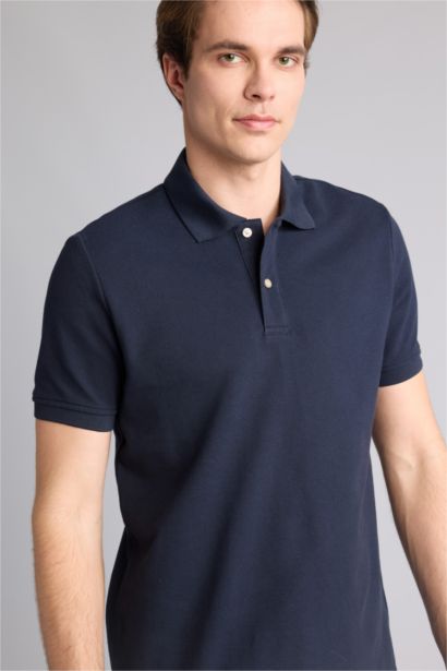Regular Fit Pique Short Sleeve Polo T-Shirt