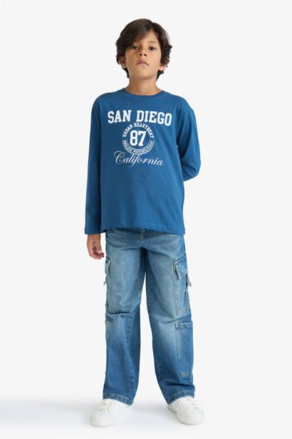 Boy Crew Neck Printed Long Sleeve T-Shirt