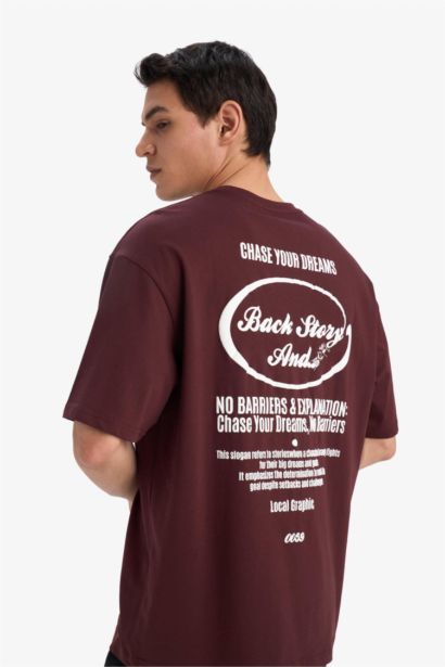 Cotton Boxy Fit Crew Neck Short Sleeve T-Shirt