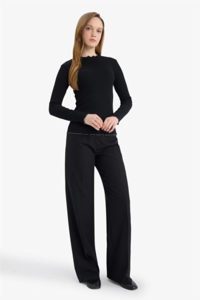 Ribbed Knit Long Sleeve Tunic