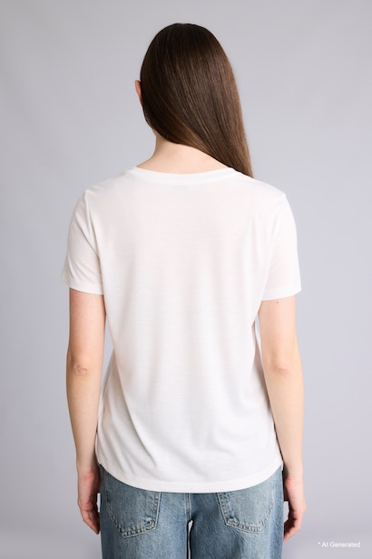 Regular Fit Crew Neck Owl Pattern Short Sleeve T-Shirt