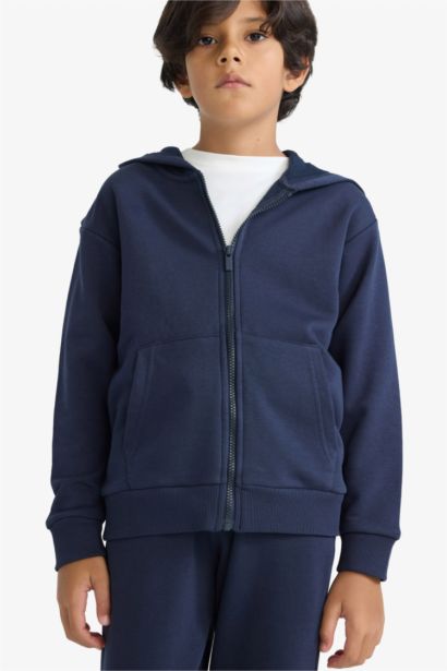 Boy Basic Zippered Hoodie