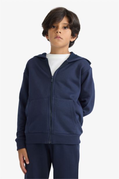 Boy Basic Zippered Hoodie