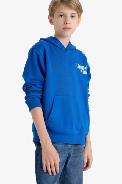 Boy Printed Soft Fleece Lining Hoodie