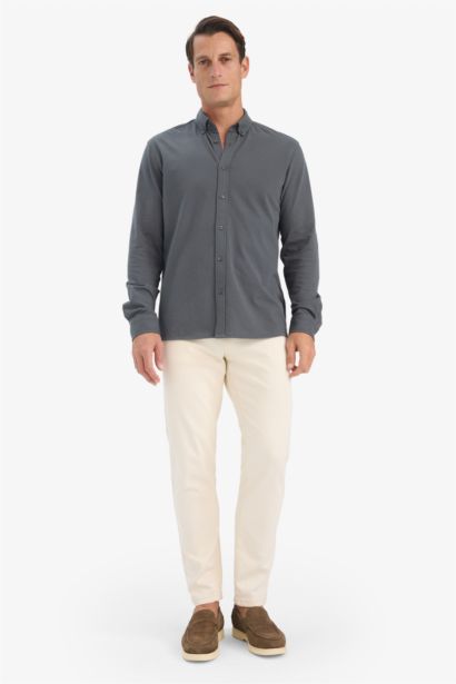 %100 Pamuk Dokulu Gömlek