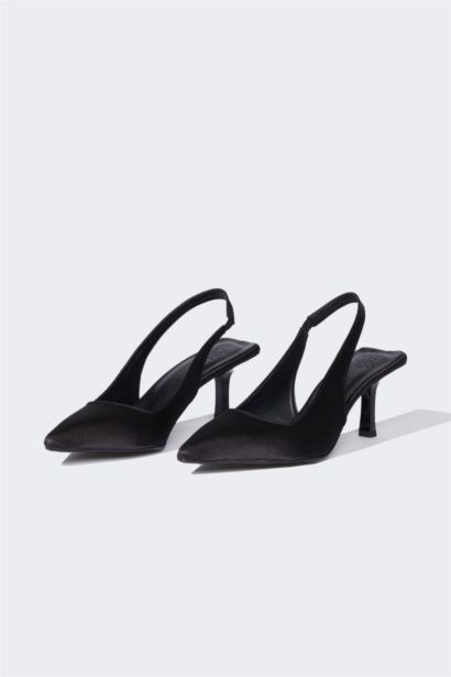 Woman Faux Leather Heeled Sandals