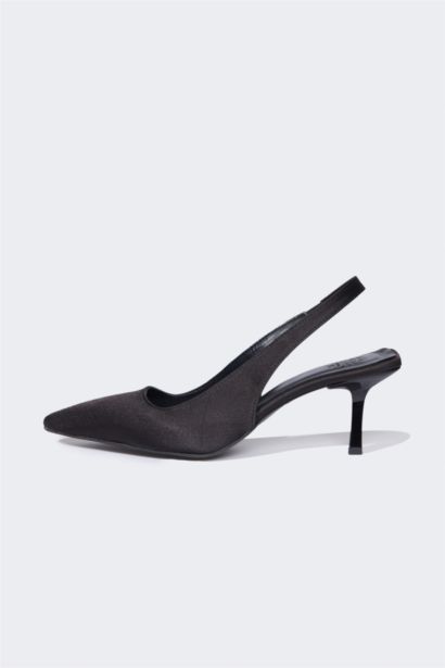 Woman Faux Leather Heeled Sandals