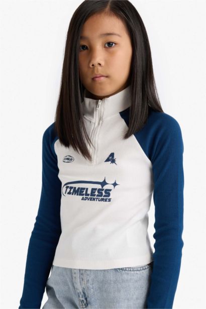 Slim Fit Slogan Long Sleeve T-Shirt