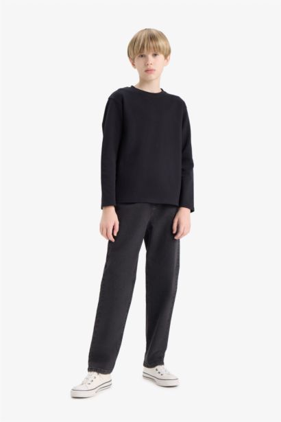 Boy Crew Neck Basic Long Sleeve T-Shirt