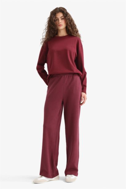 Свободная футболка Loose Fit с круглым вырезом и длинным рукавом