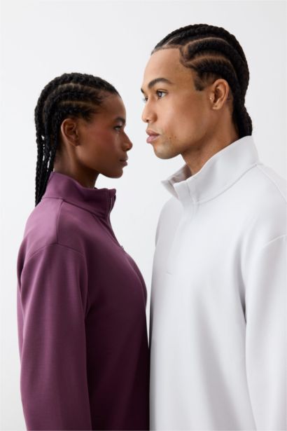 DeFactoFit Standard Fit Stand Collar Sports Sweatshirt