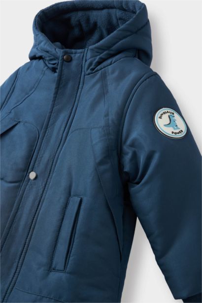 Baby Boy Hooded Zippered Waterproof Puffer Jacket