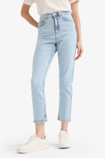 بنطلون جينز ماري فينتج قصة مستقيمة وخصر عالي